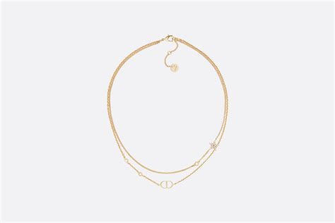 dior petit double necklace|Petit CD Double Necklace Gold.